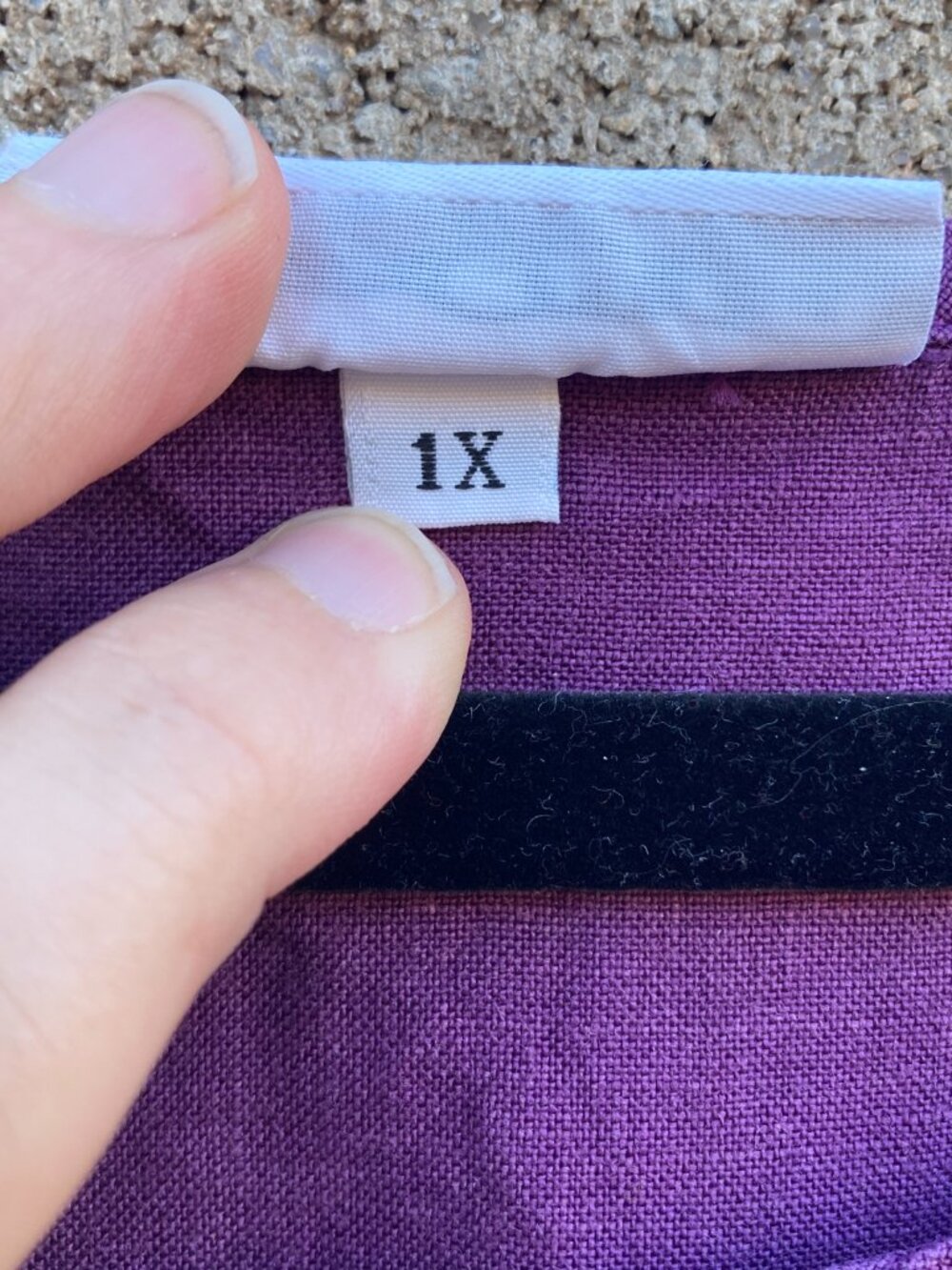 Bryn Walker Franci purple blouse in 100% linen size 1X - Picture 3 of 6